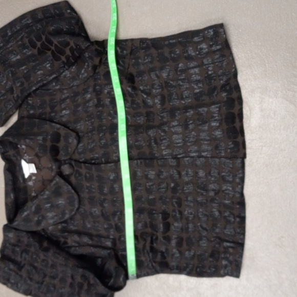 Christopher&Banks Brown,Cropped, 3/4 Length Sleeve Blazer and NYCollection Shirt - Picture 6 of 16